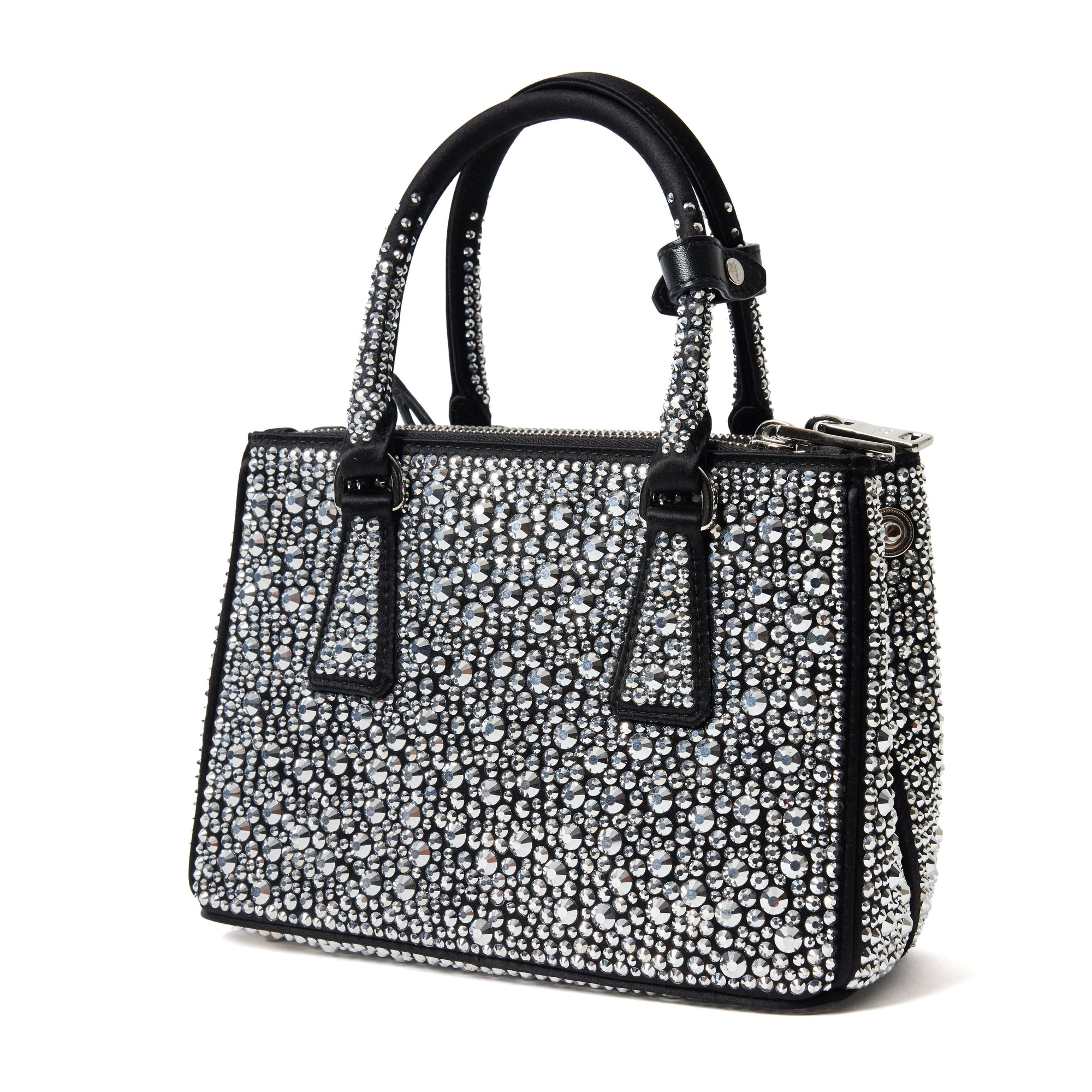 Prada Galleria satin mini-bag with crystals