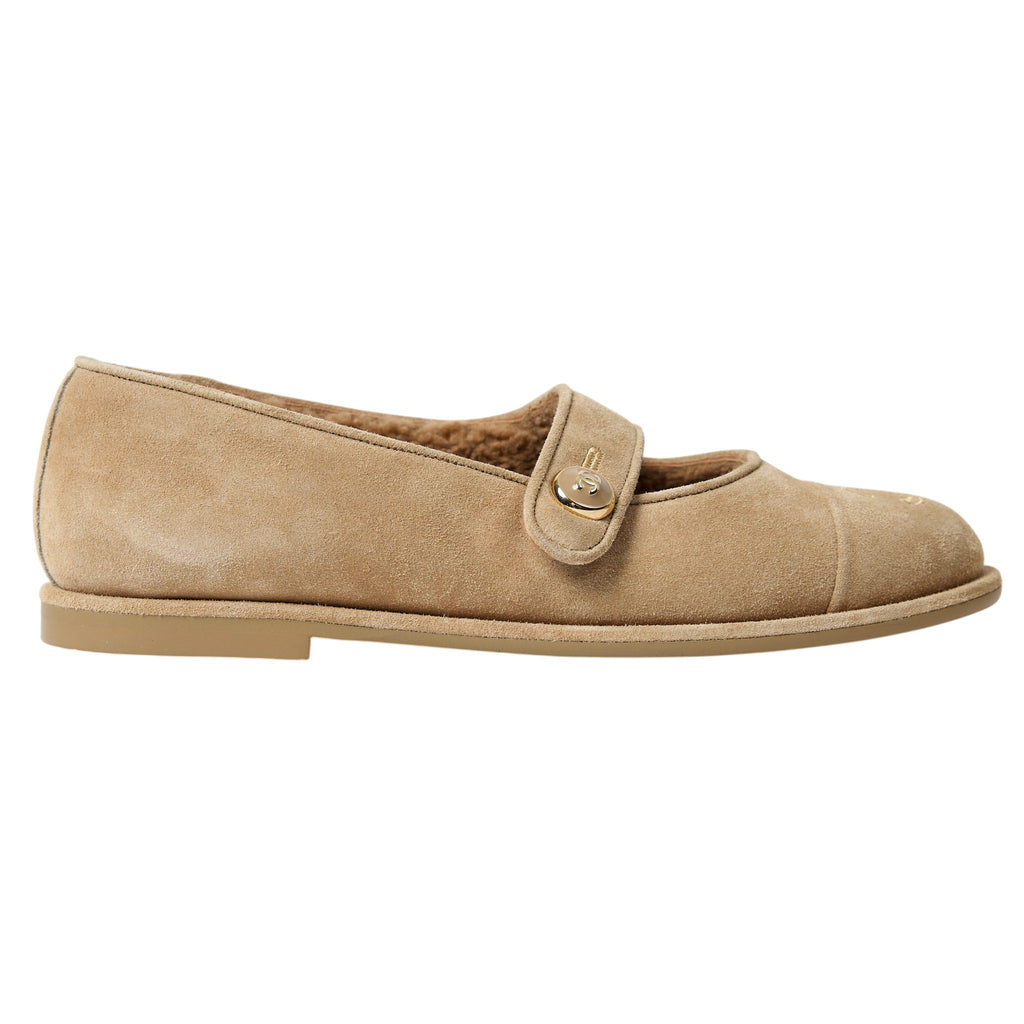Chanel Shearling Mary Jane Size 9