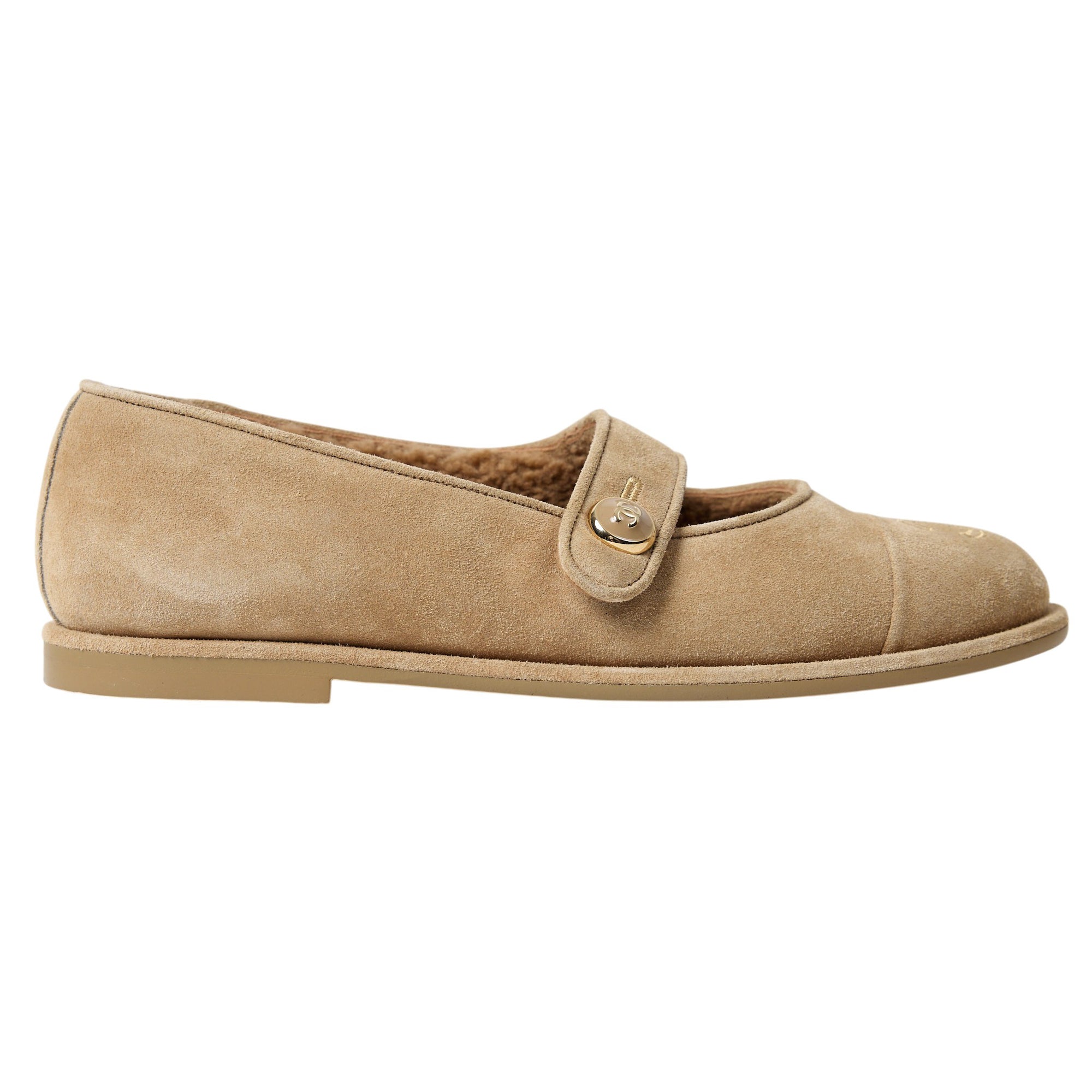 Chanel Shearling Mary Jane Size 9