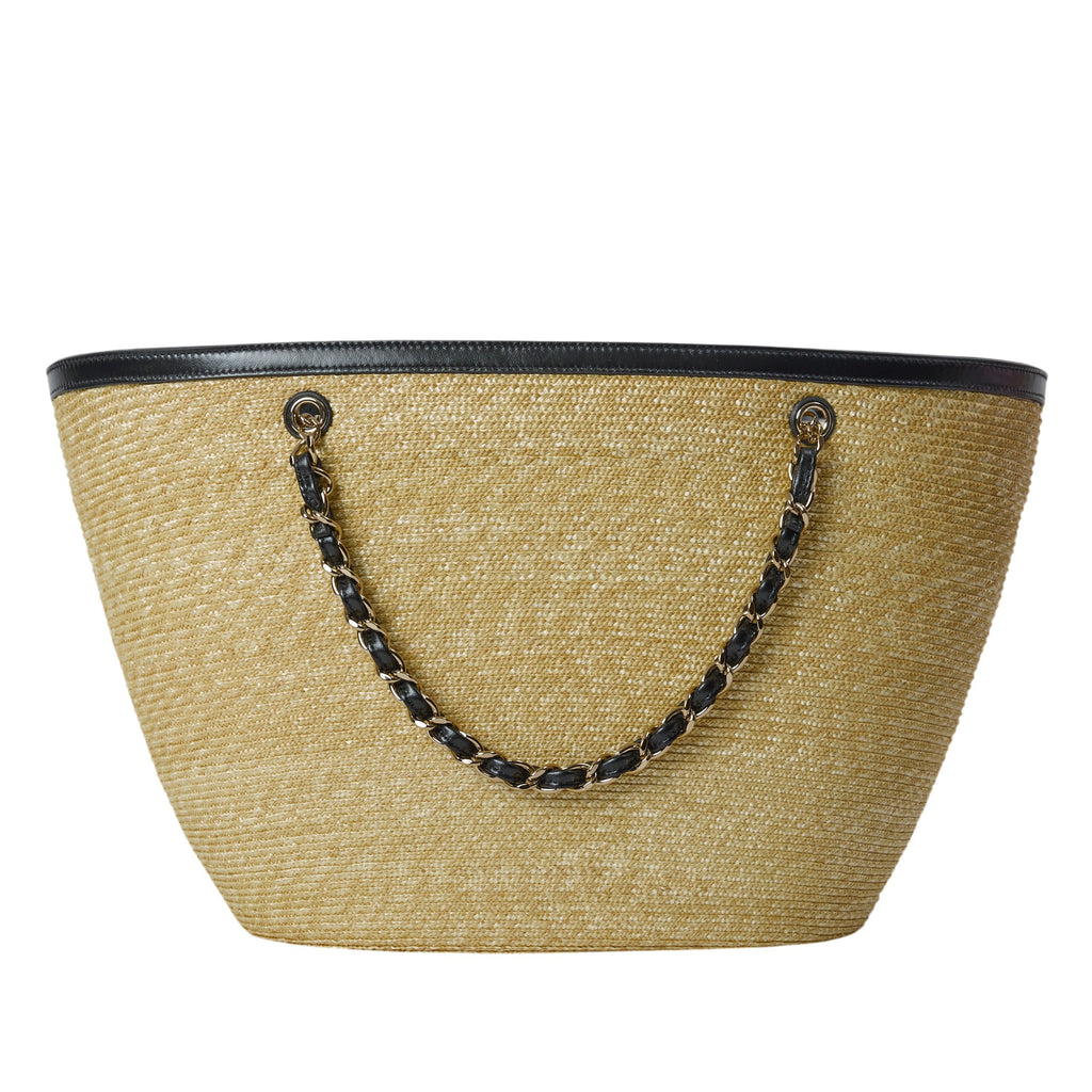 Chanel Raffia Shopping Bag
