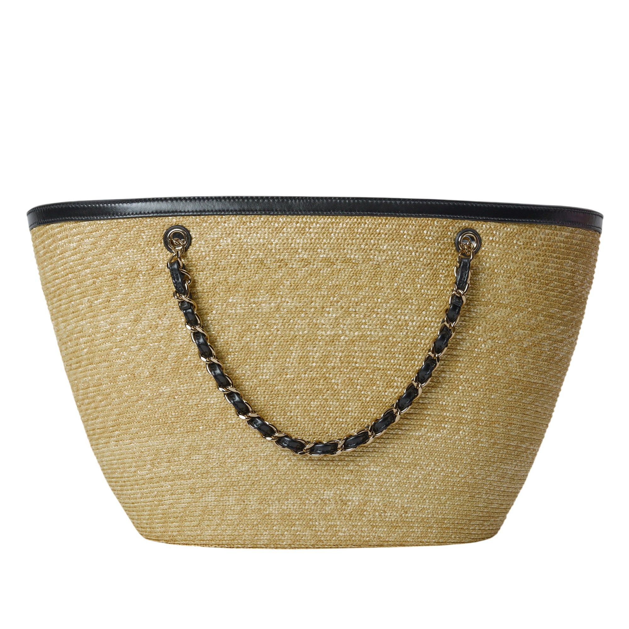 Chanel Raffia Shopping Bag
