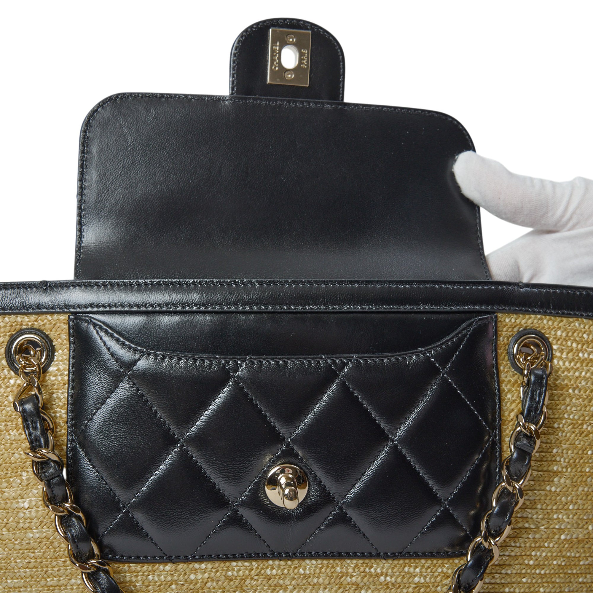 Chanel Raffia Shopping Bag