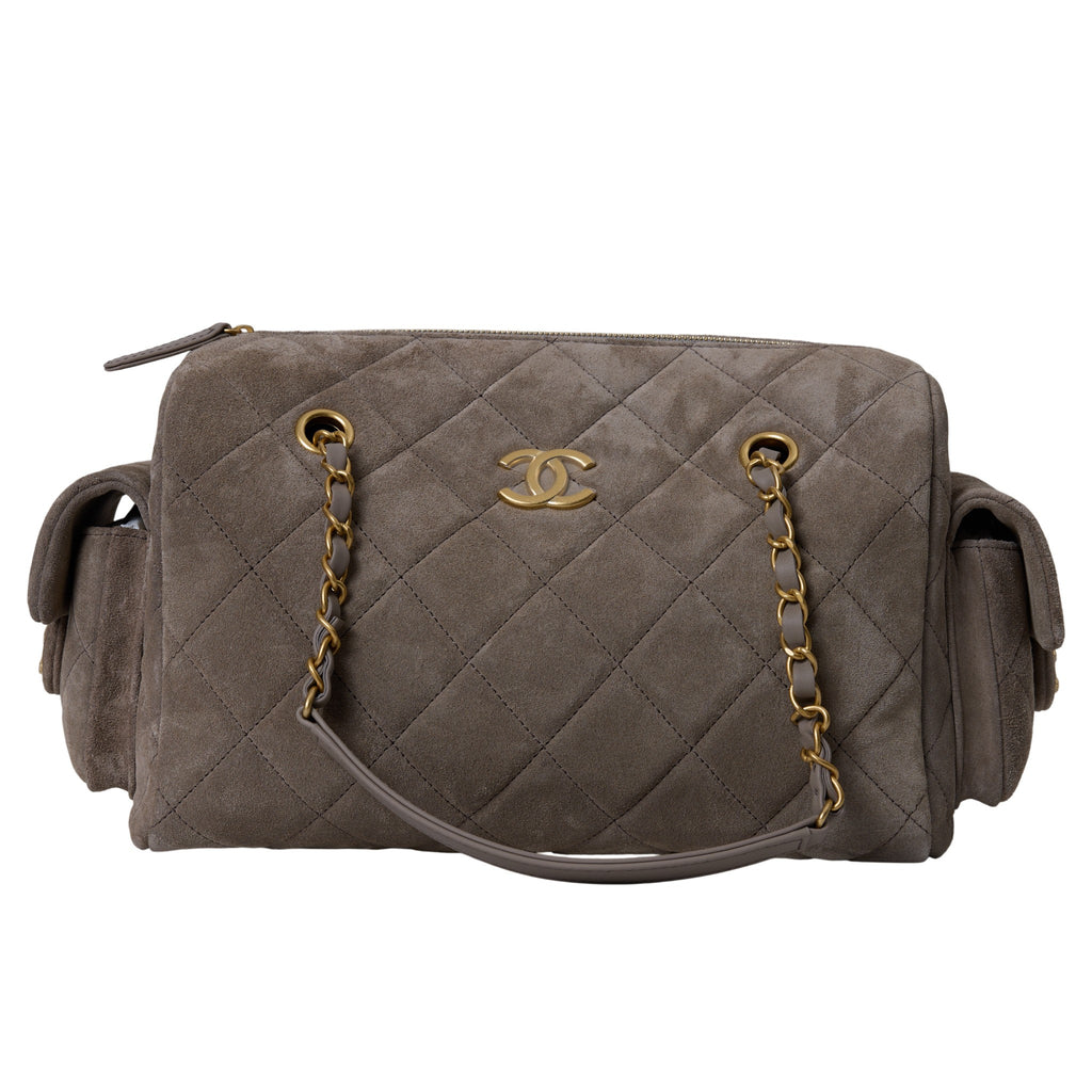 Chanel Suede Barrel Bag