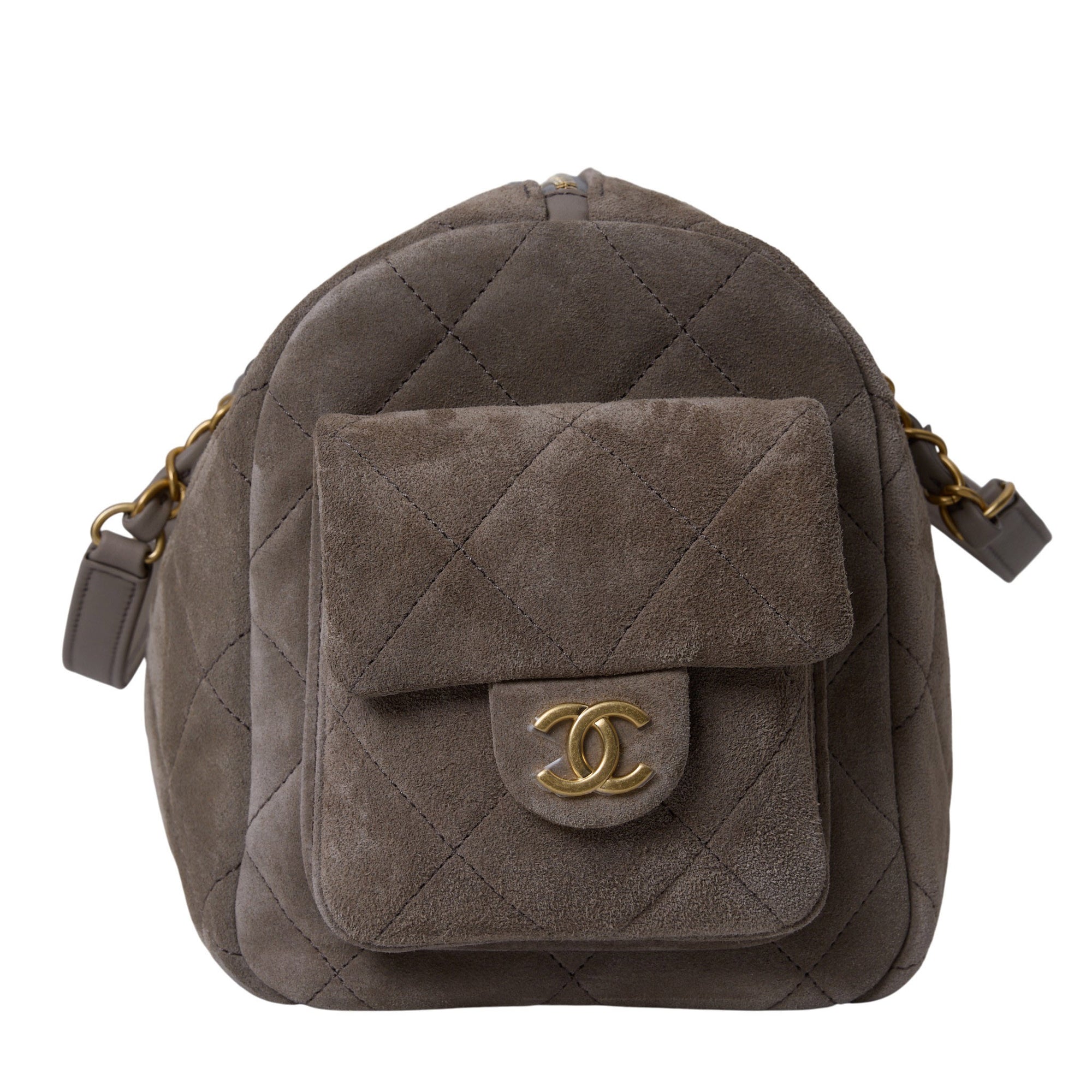 Chanel Suede Barrel Bag