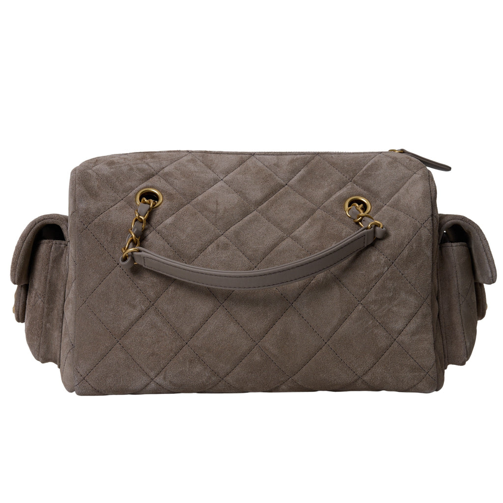 Chanel Suede Barrel Bag