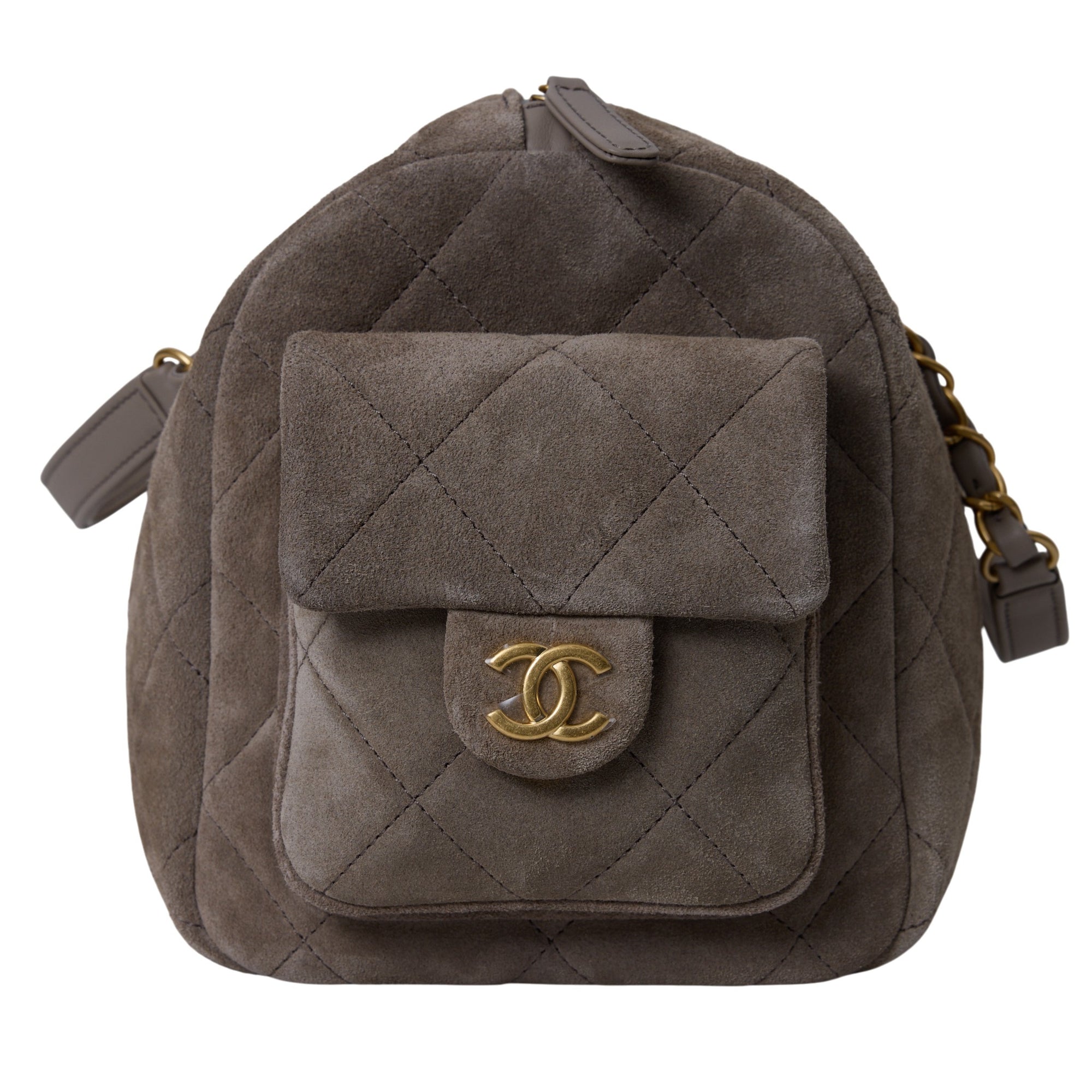 Chanel Suede Barrel Bag