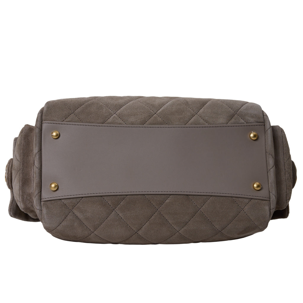Chanel Suede Barrel Bag