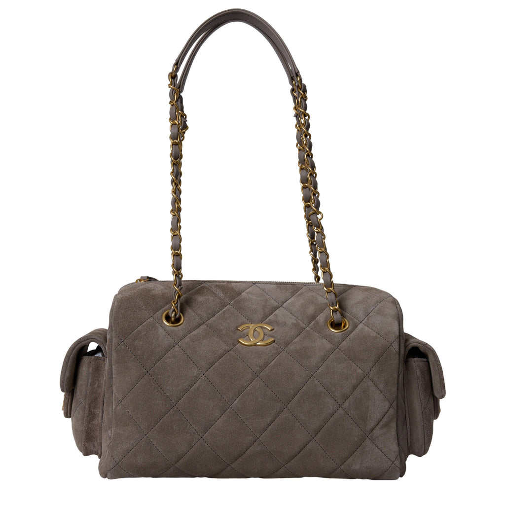 Chanel Suede Barrel Bag