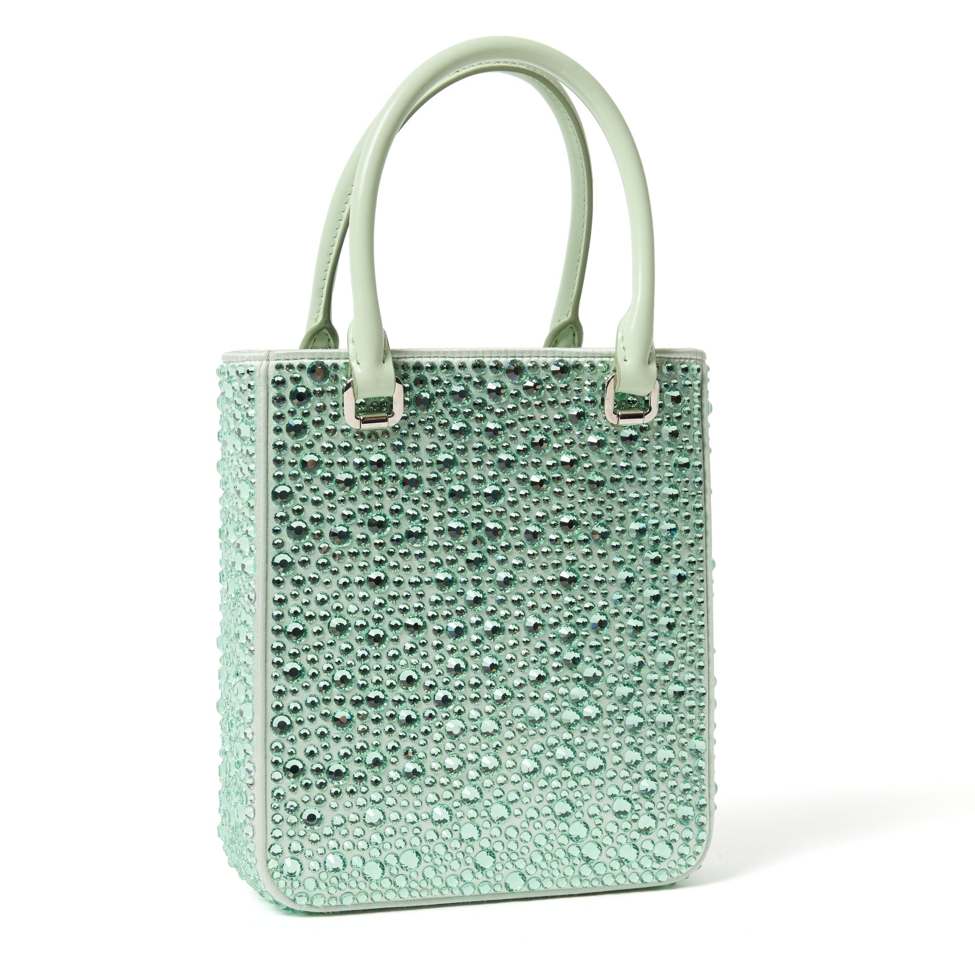 Prada Vertical Satin mini-bag with crystals