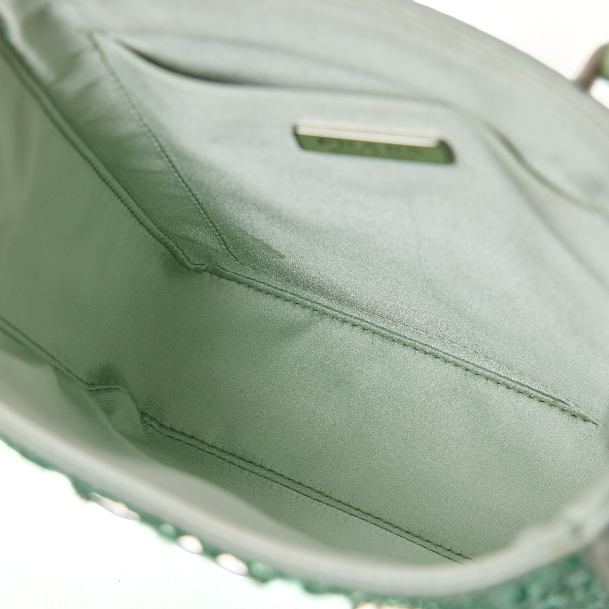 Prada Vertical Satin mini-bag with crystals