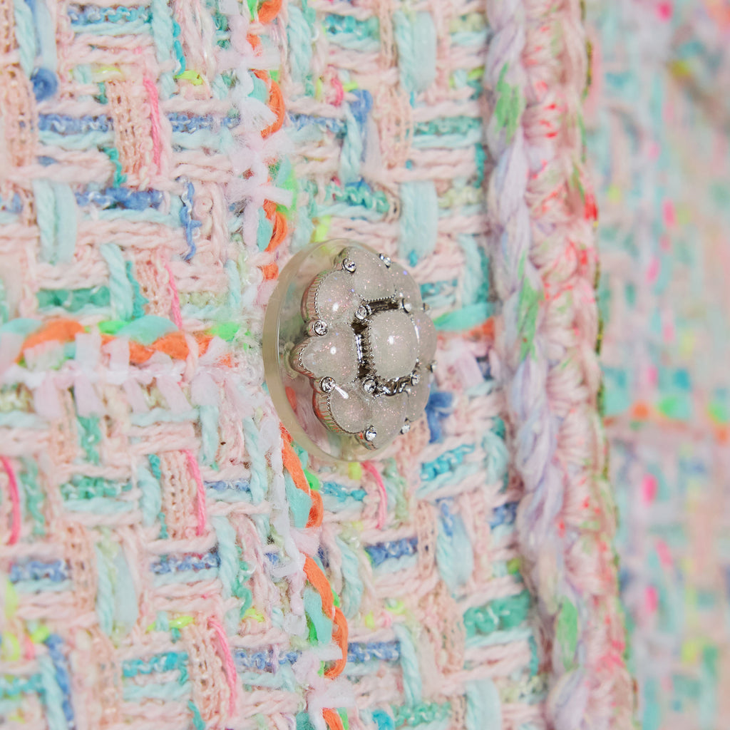 Chanel Multi Tweed Jacket Size 10