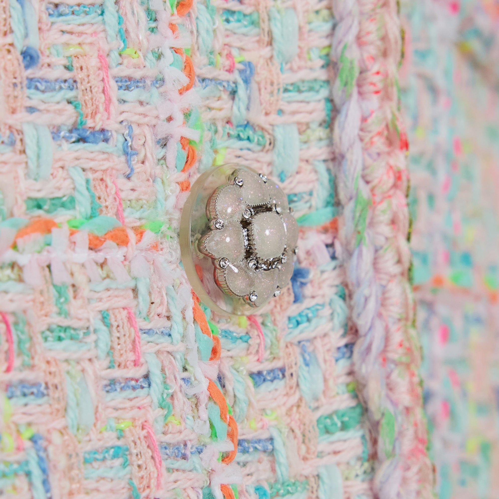 Chanel Multi Tweed Jacket Size 10