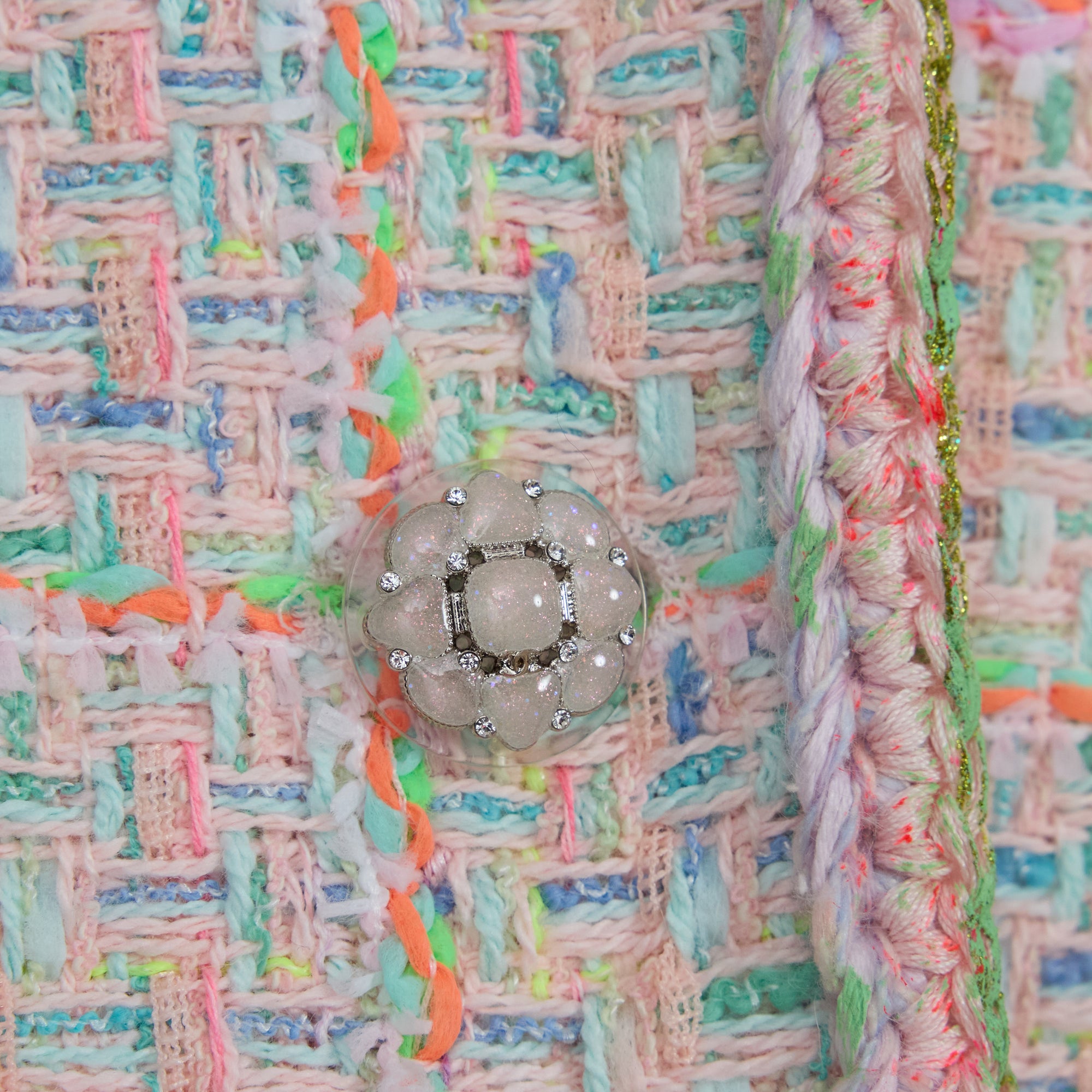 Chanel Multi Tweed Jacket Size 10
