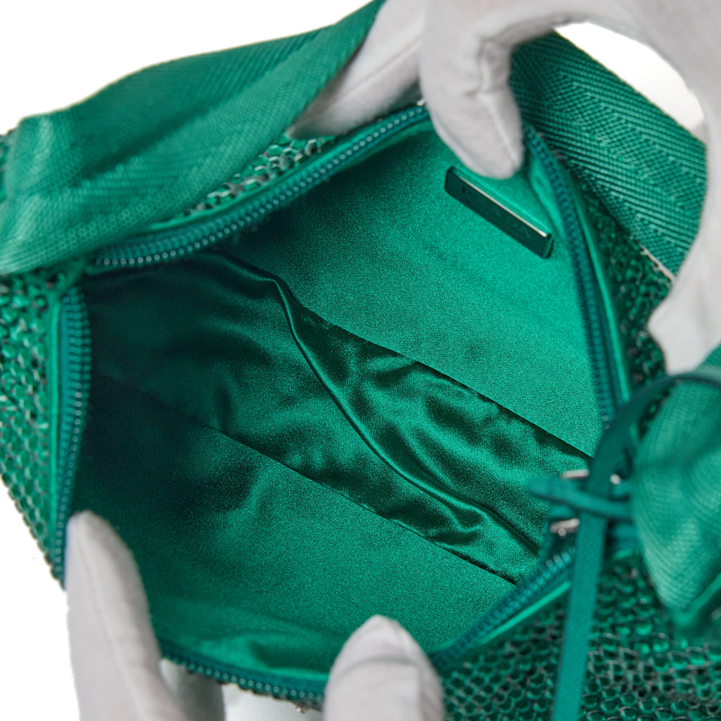 Prada Re-Edition 2000 Satin mini-bag with crystals