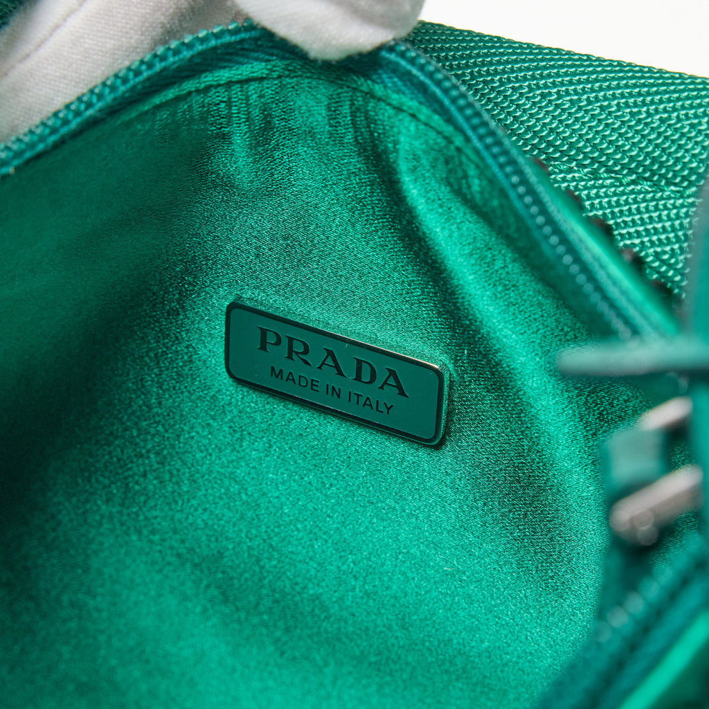 Prada Re-Edition 2000 Satin mini-bag with crystals