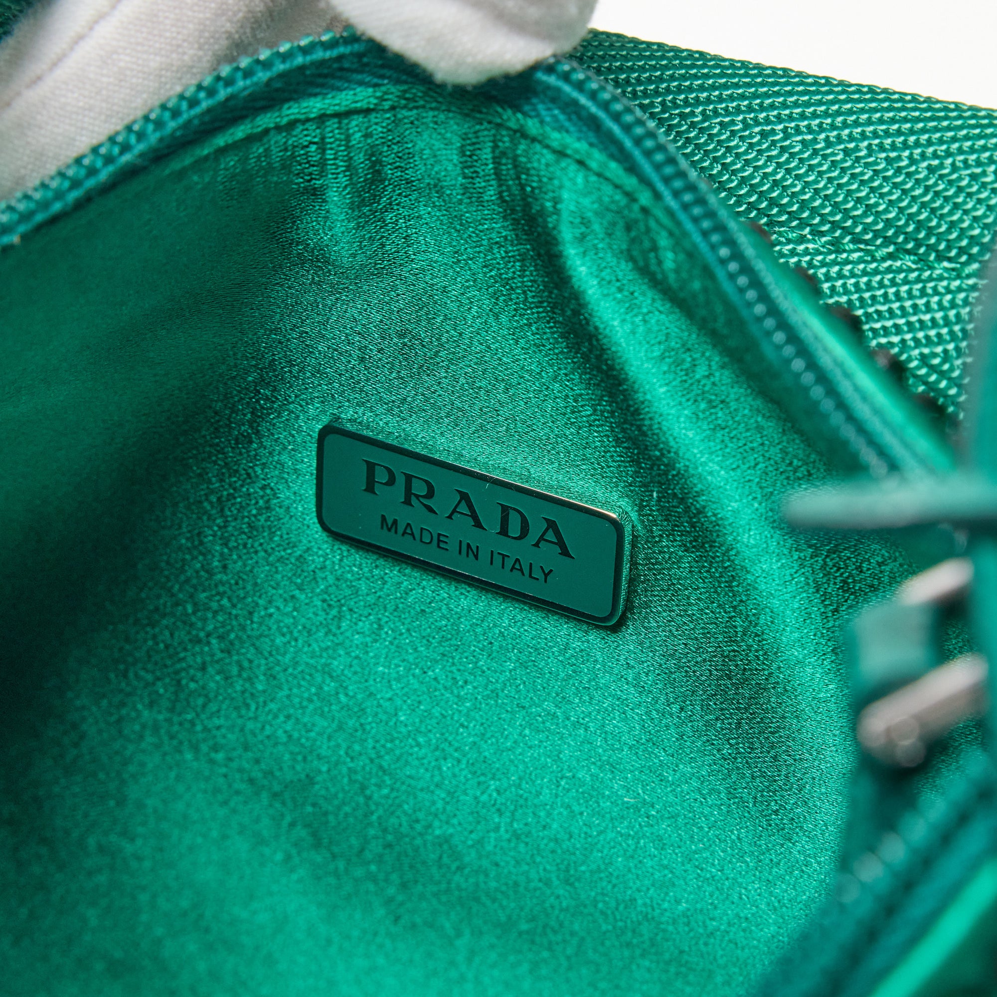 Prada Re-Edition 2000 Satin mini-bag with crystals
