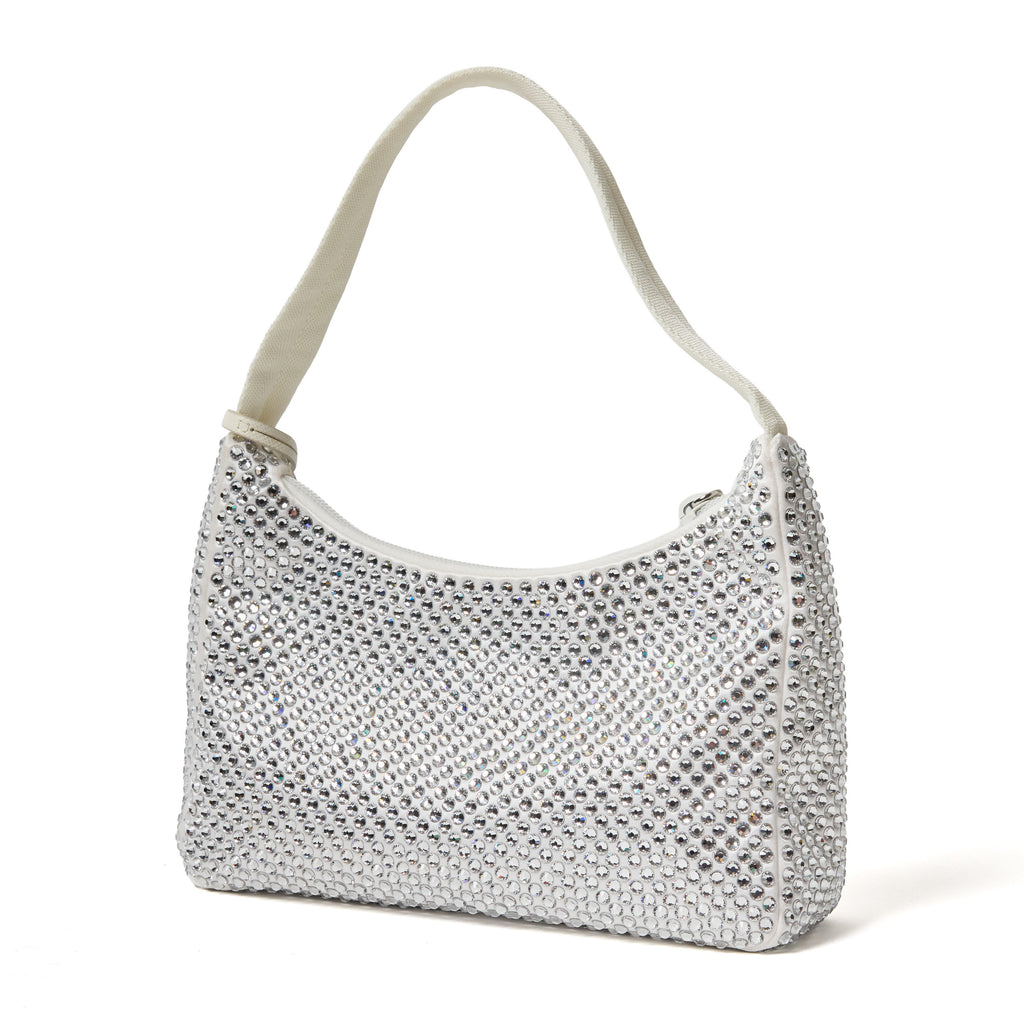 Prada Re-Edition 2000 Satin mini-bag with crystals