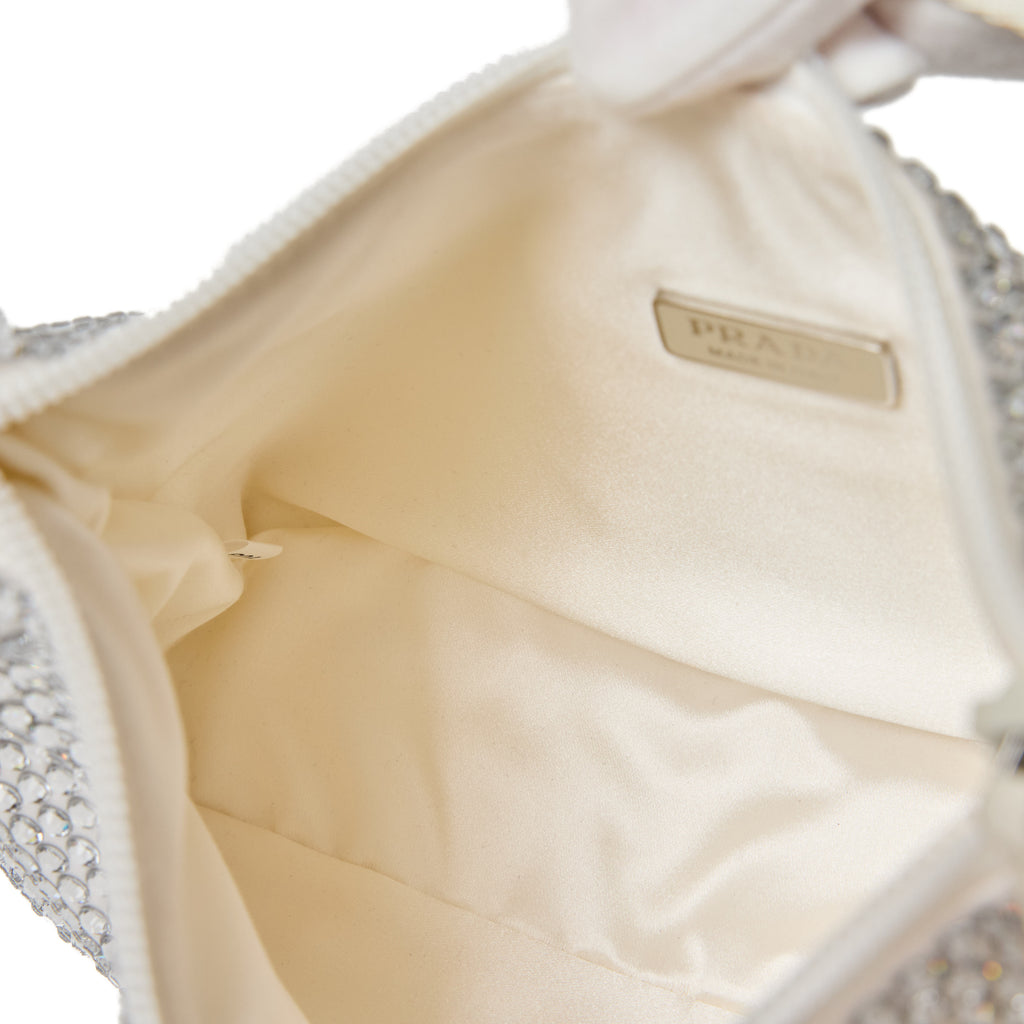 Prada Re-Edition 2000 Satin mini-bag with crystals