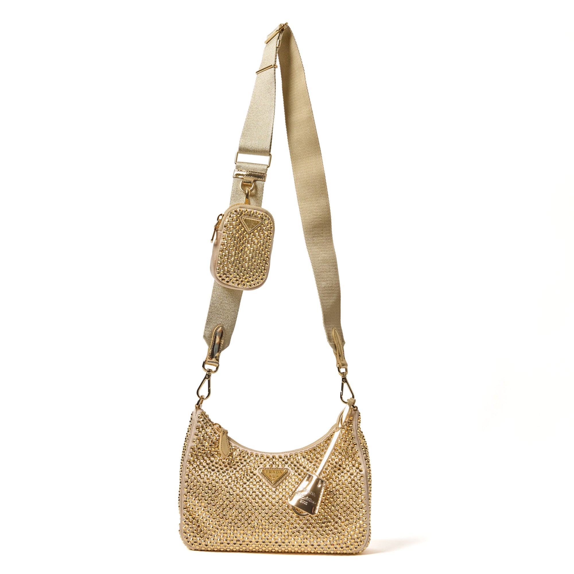 Prada Re-Edition 2005 Satin mini-bag with crystals