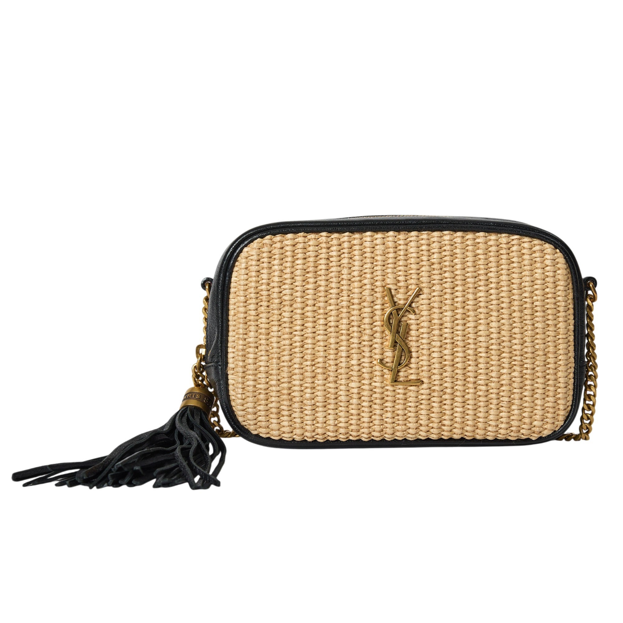YSL Raffia Camera Bag