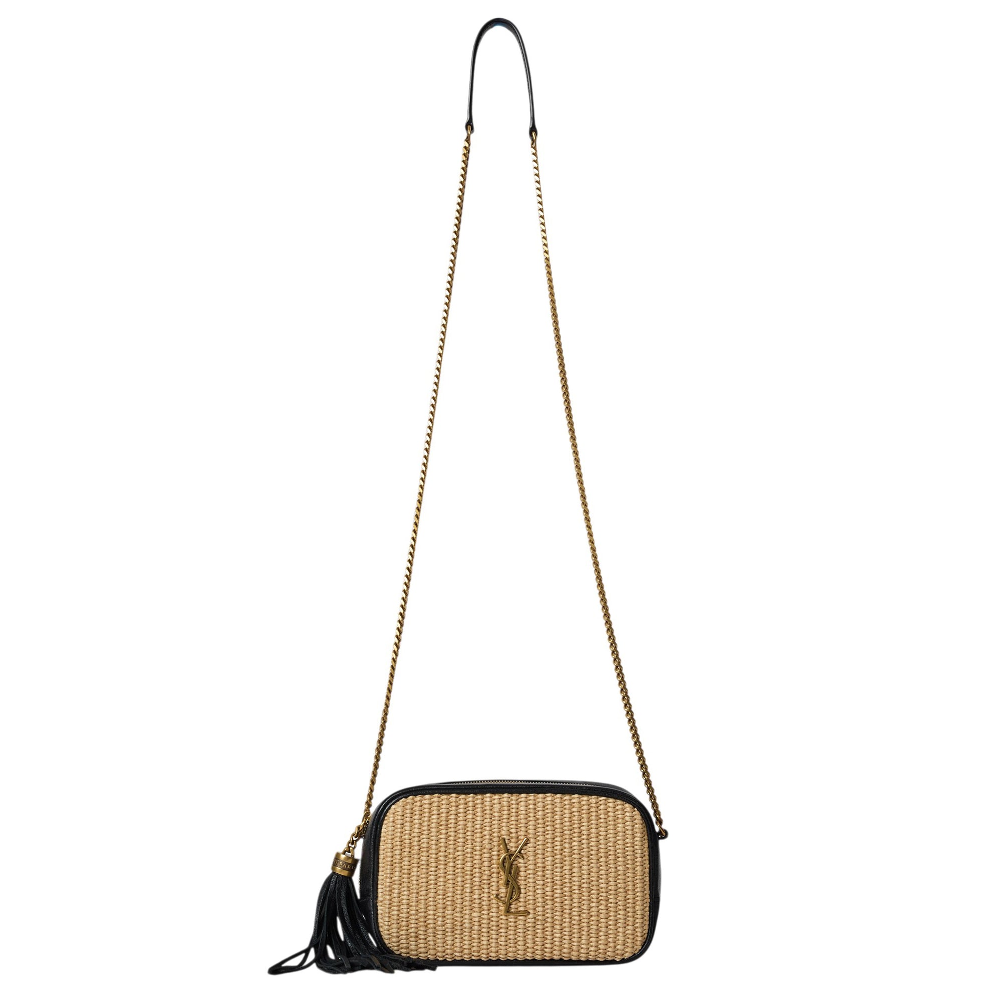 YSL Raffia Camera Bag