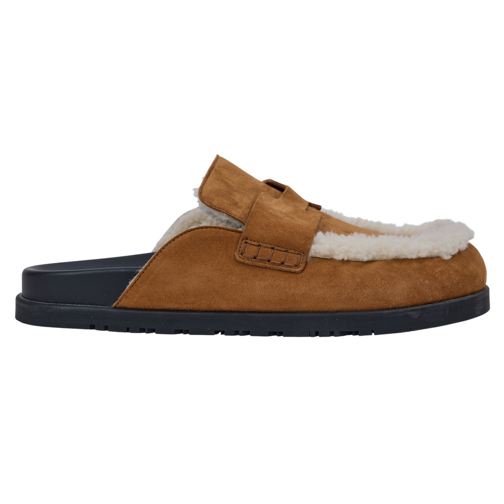 Hermes Shearling Go Mule Size 10