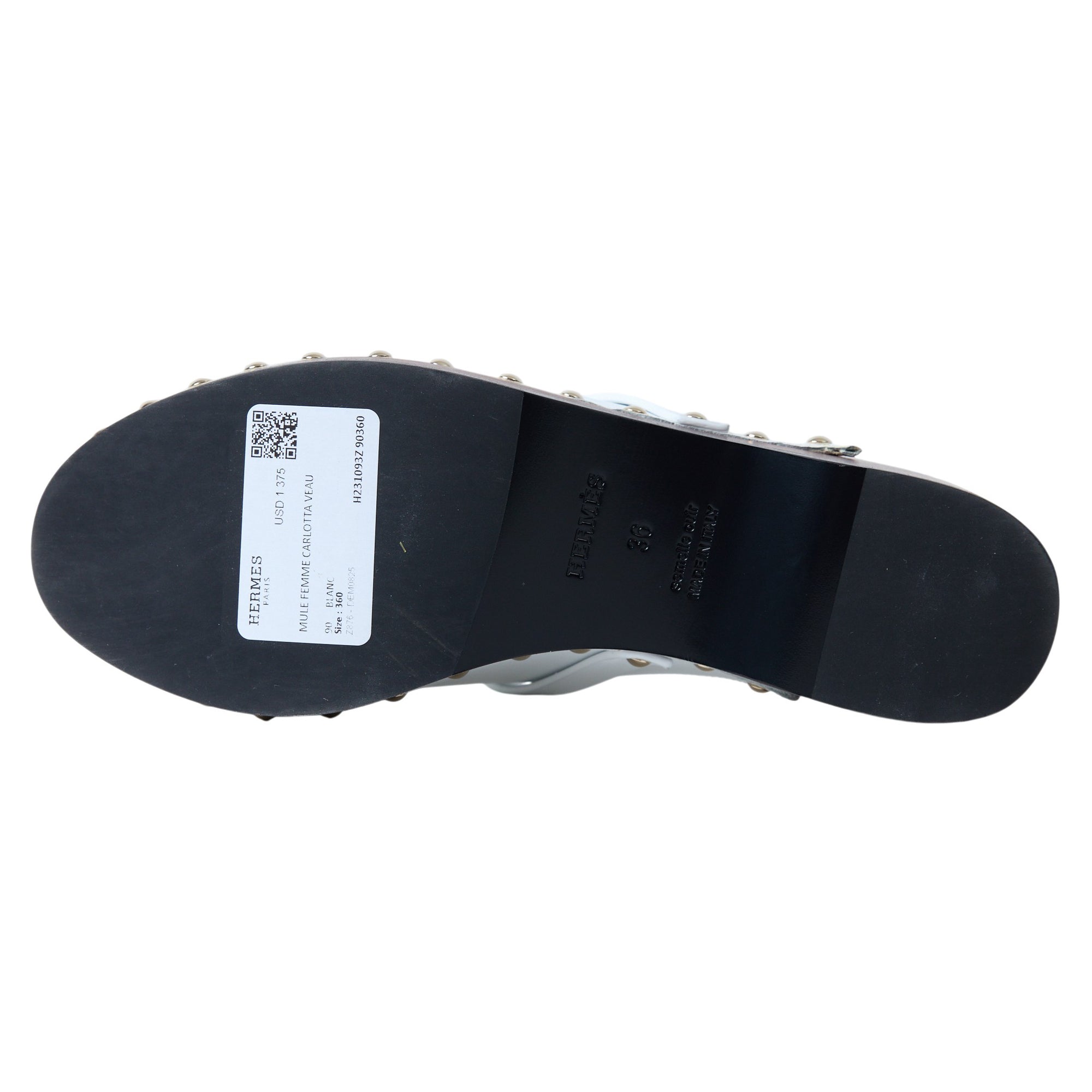 Hermes Carlotta Mule Size 6