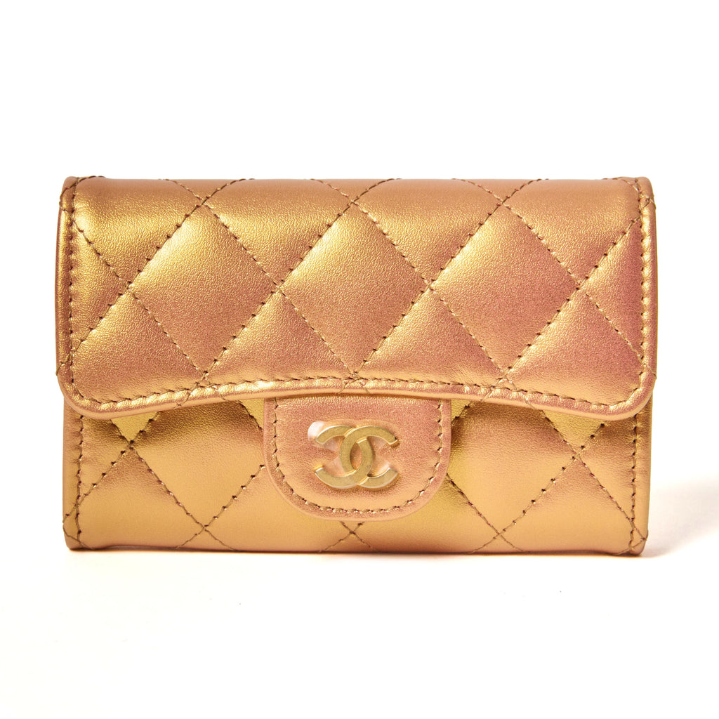 Chanel Card Holder Wallet Gold