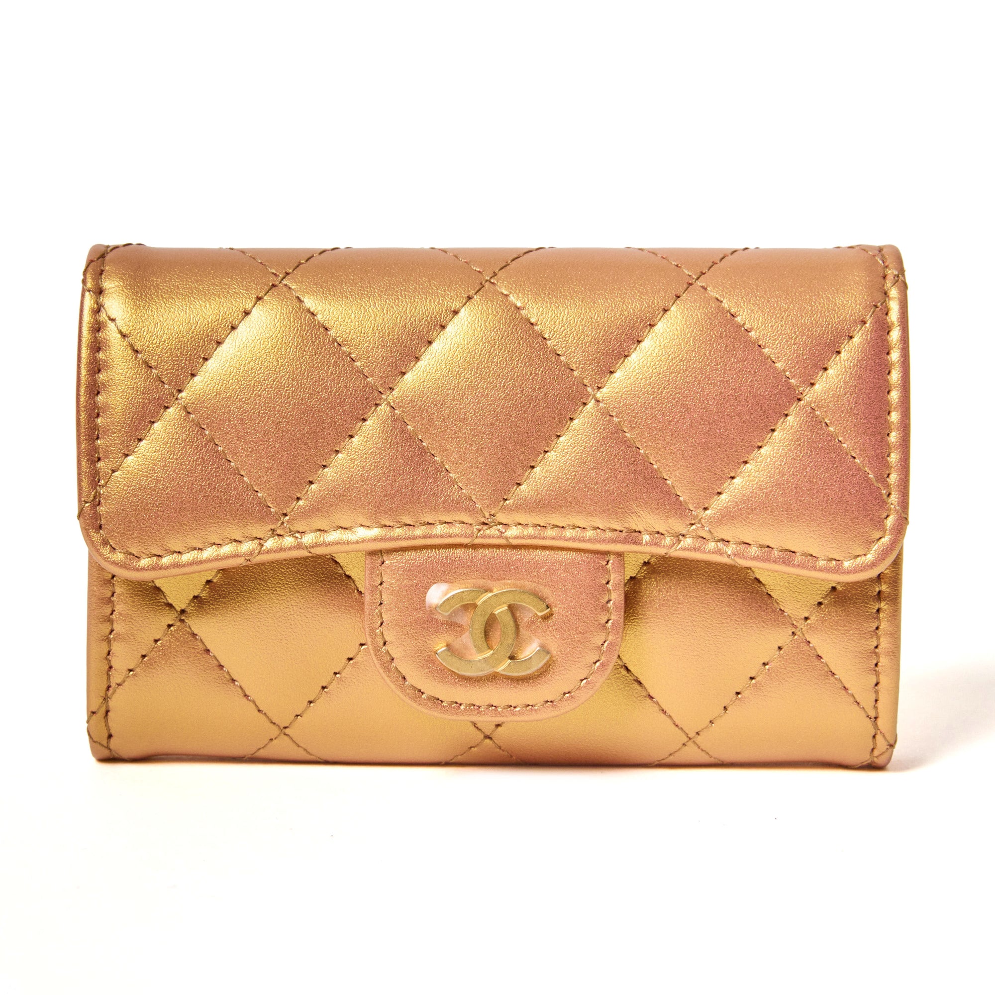 Chanel Card Holder Wallet Gold