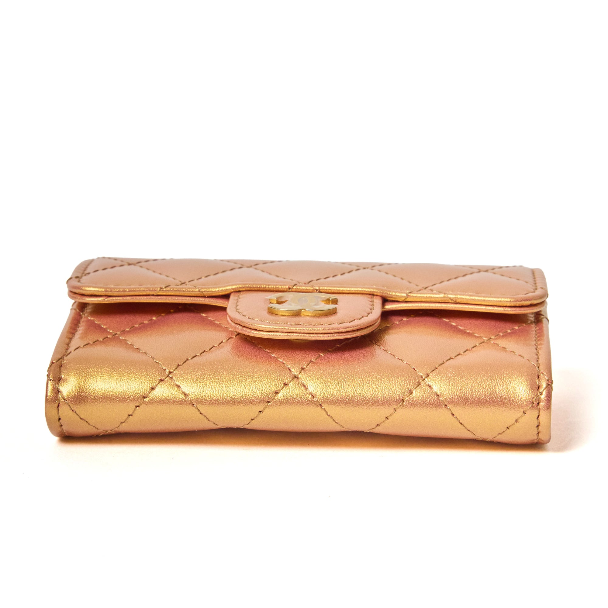 Chanel Card Holder Wallet Gold