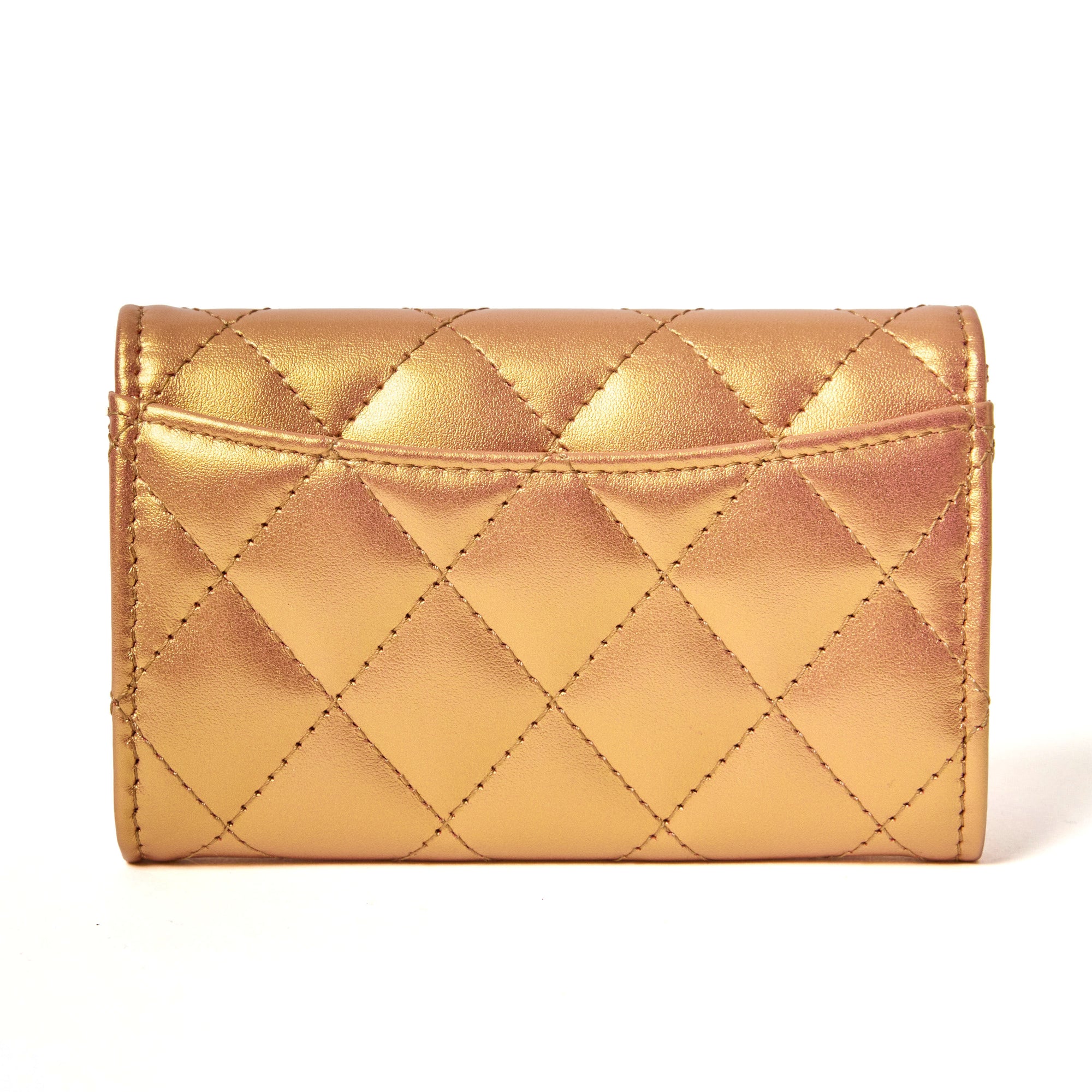 Chanel Card Holder Wallet Gold