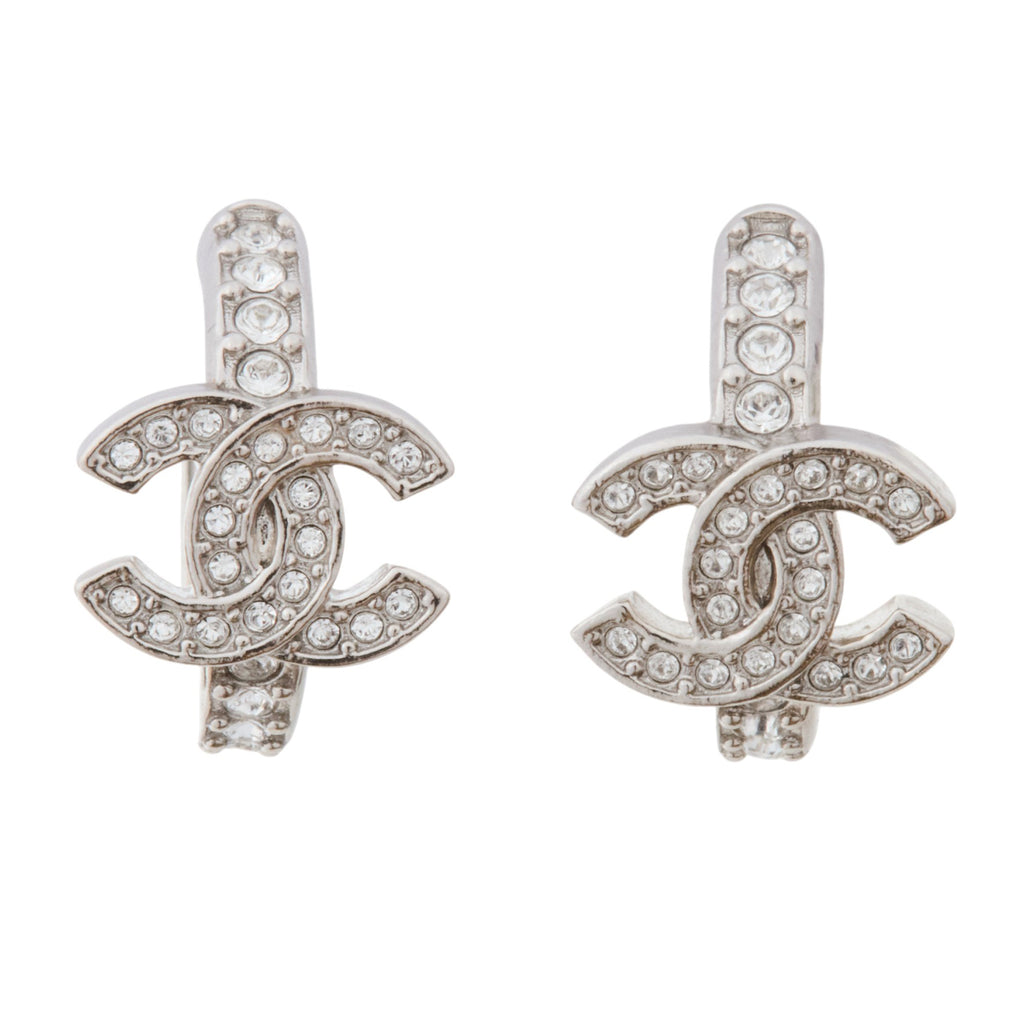 Chanel Crystal CC Hoop