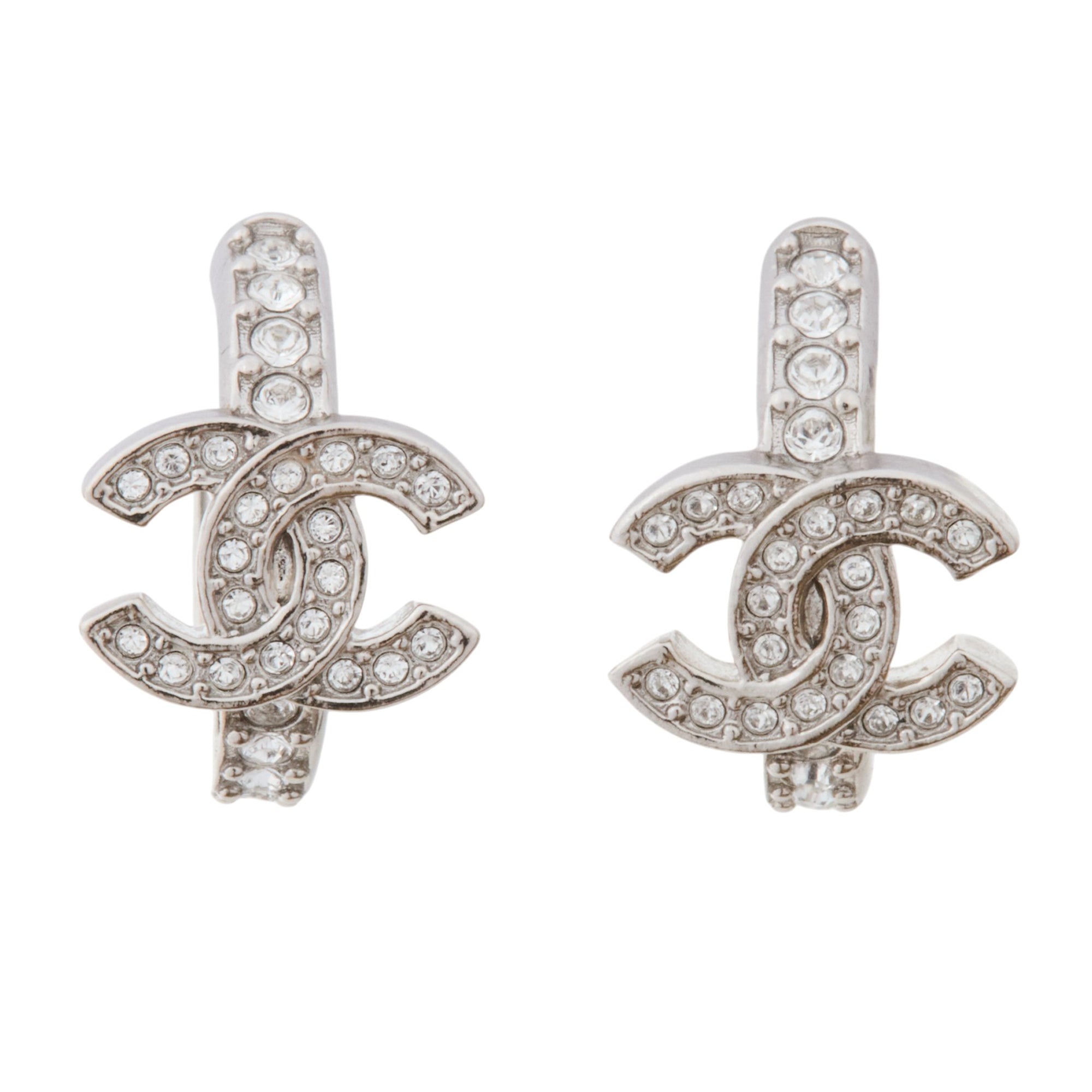Chanel Crystal CC Hoop