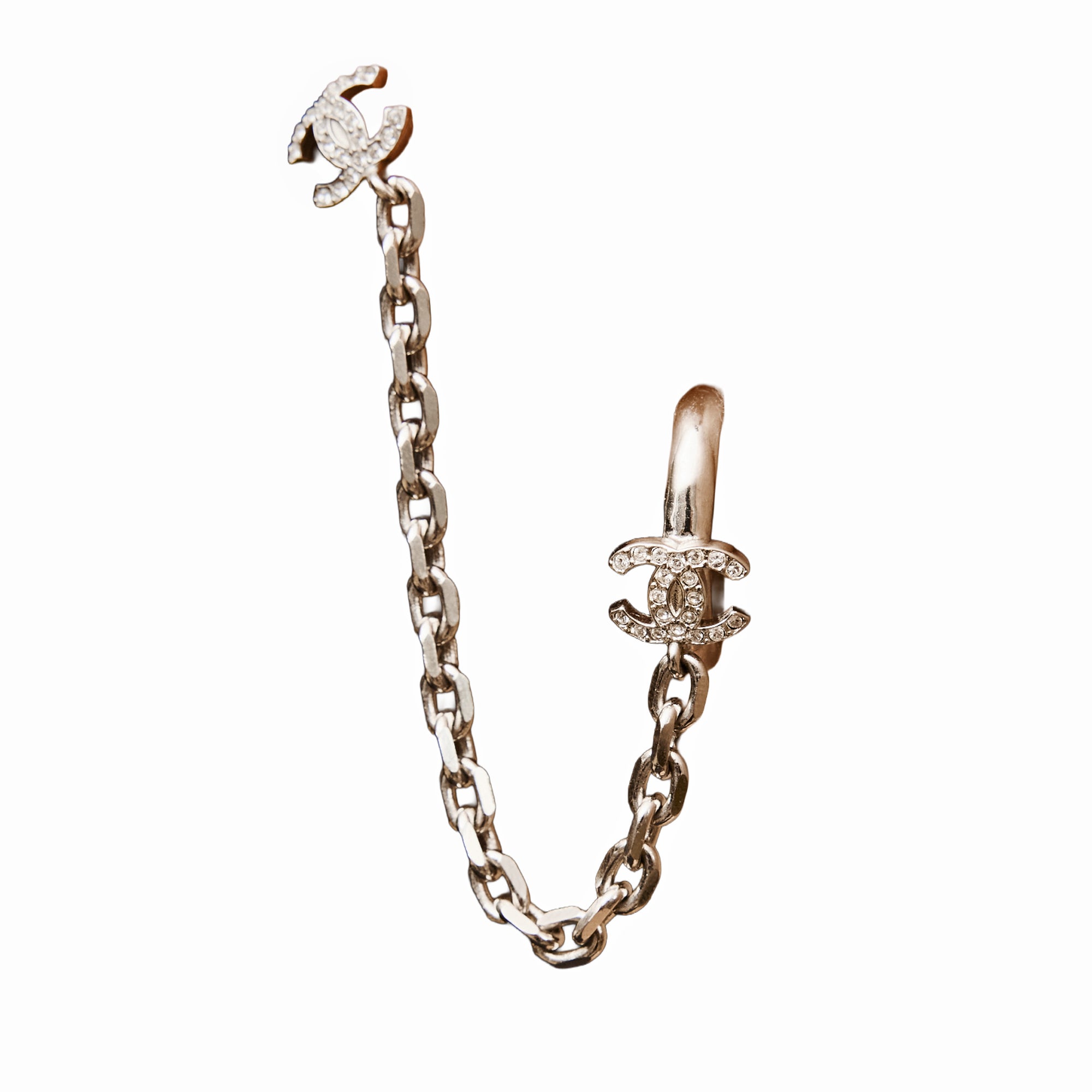 Chanel Chain Cuff Earrings