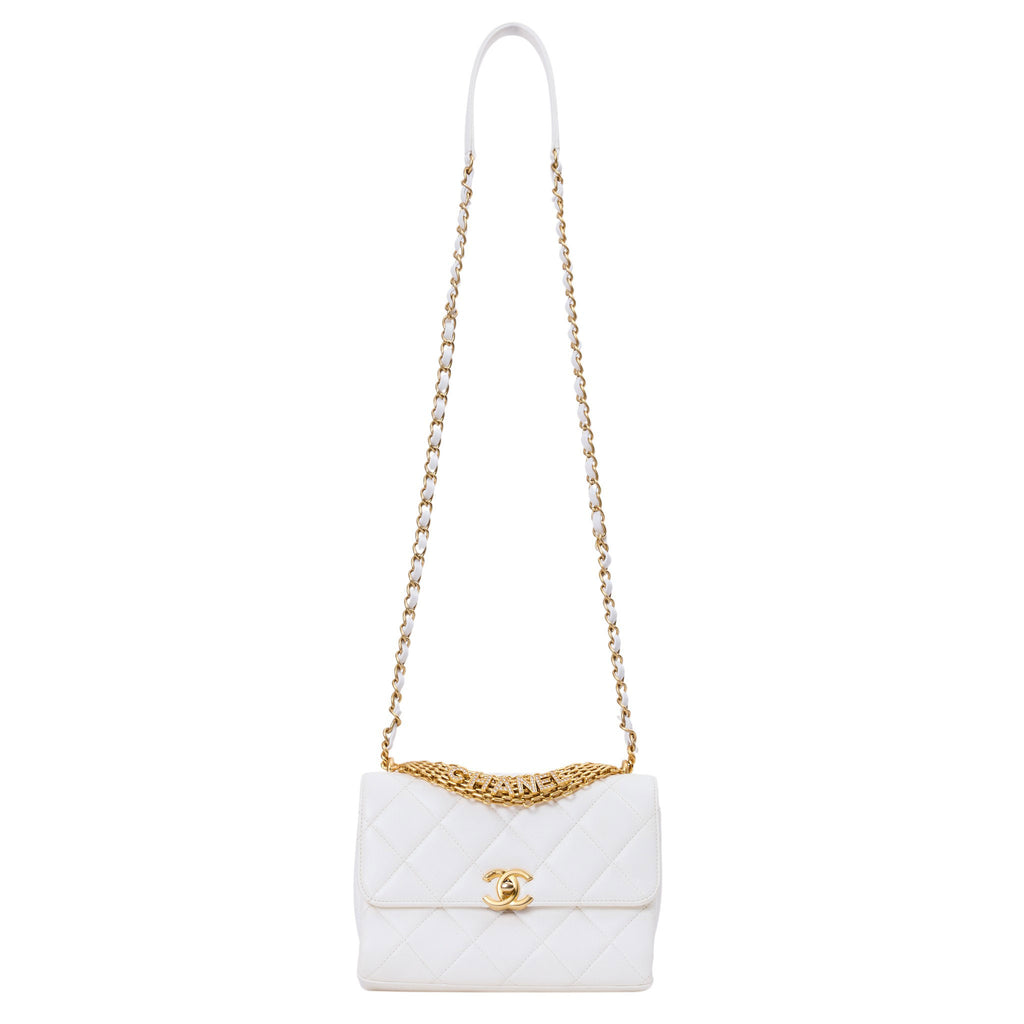 Chanel Quilted Crystal Chain Bag