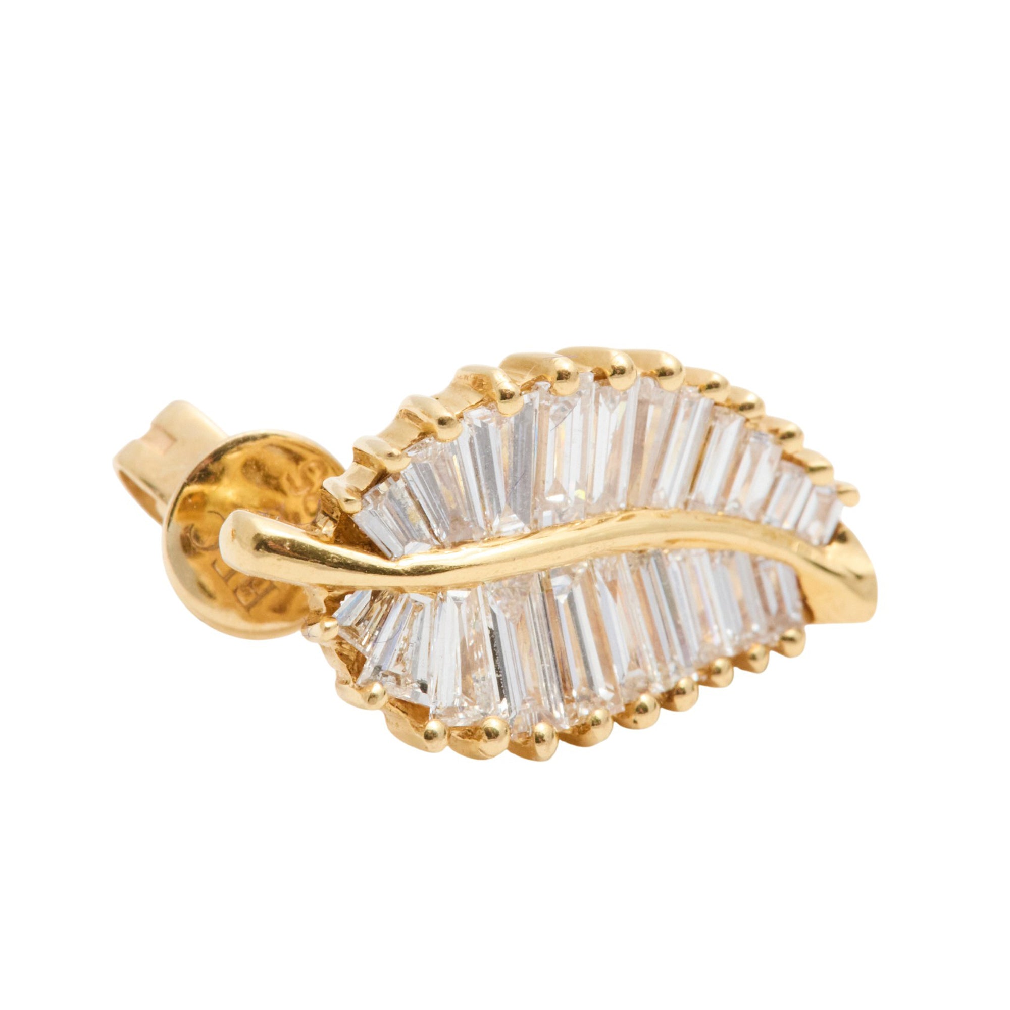 Anita Ko Palm Leaf Stud Earrings