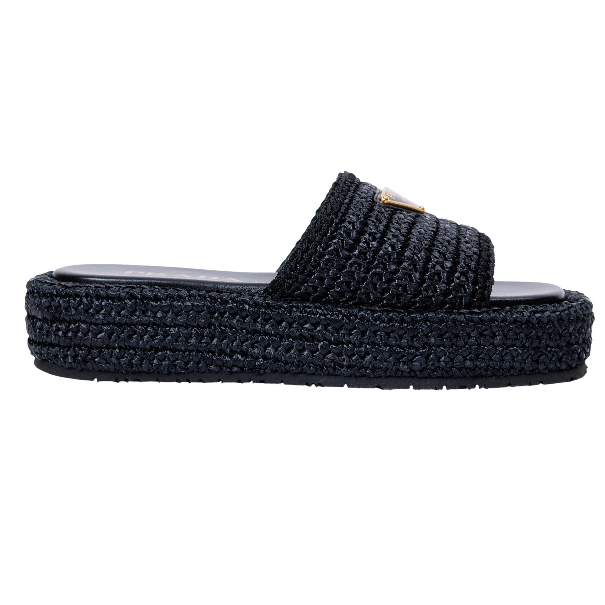 Prada Raffia Platform Slide Size 8 – LUXE