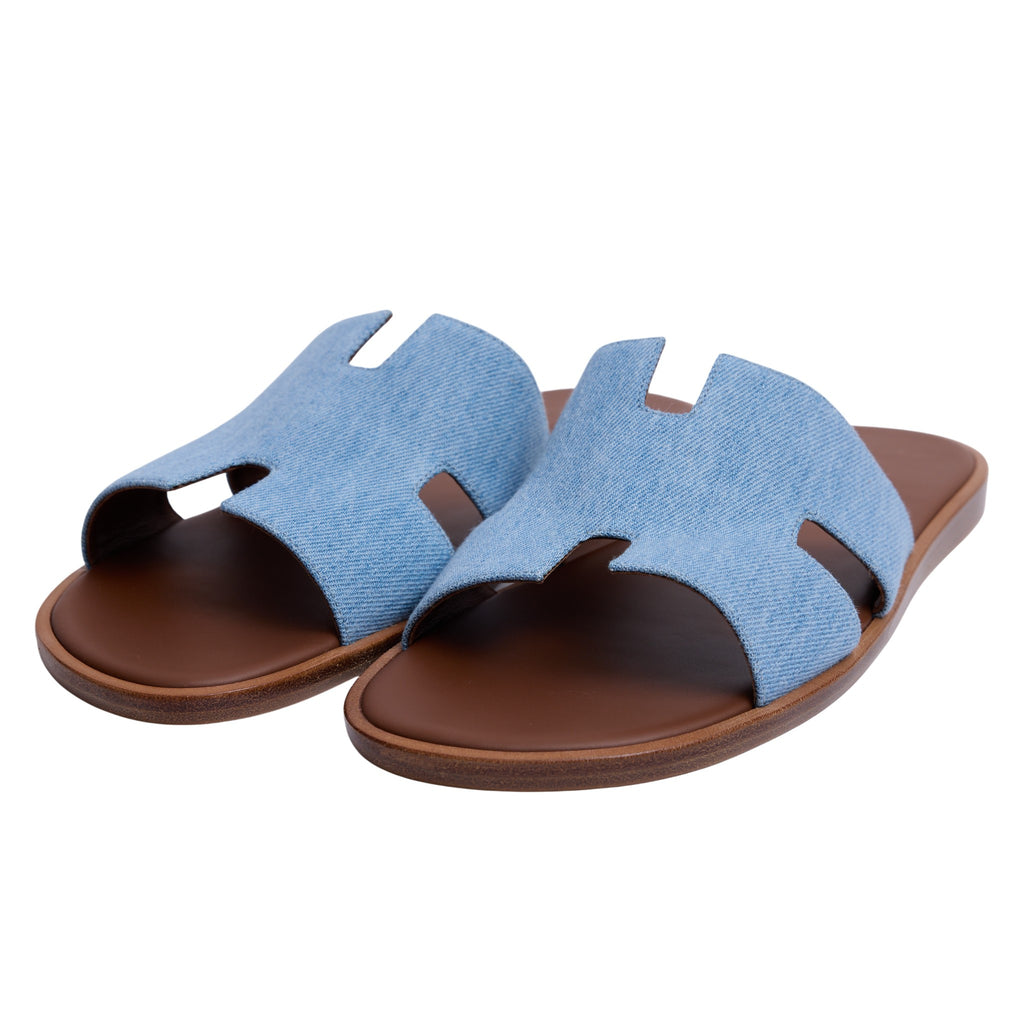 Mens Hermes Denim H Sandal Size 10.5