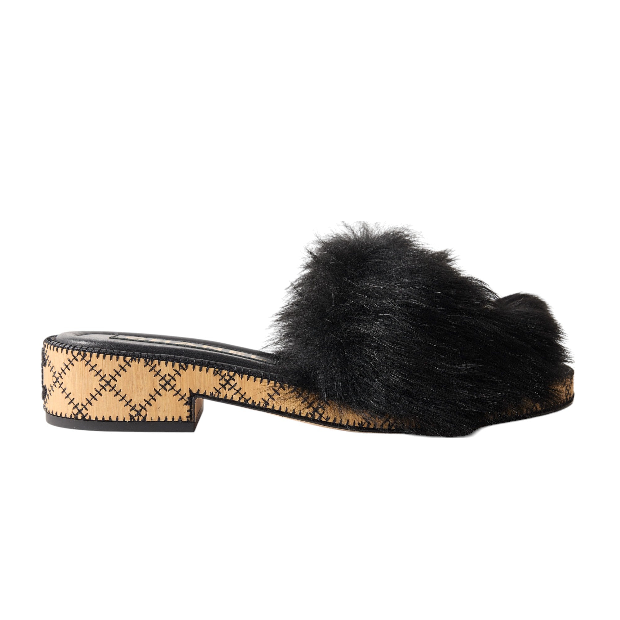 Chanel Shearling Lambskin Mule Size 6.5