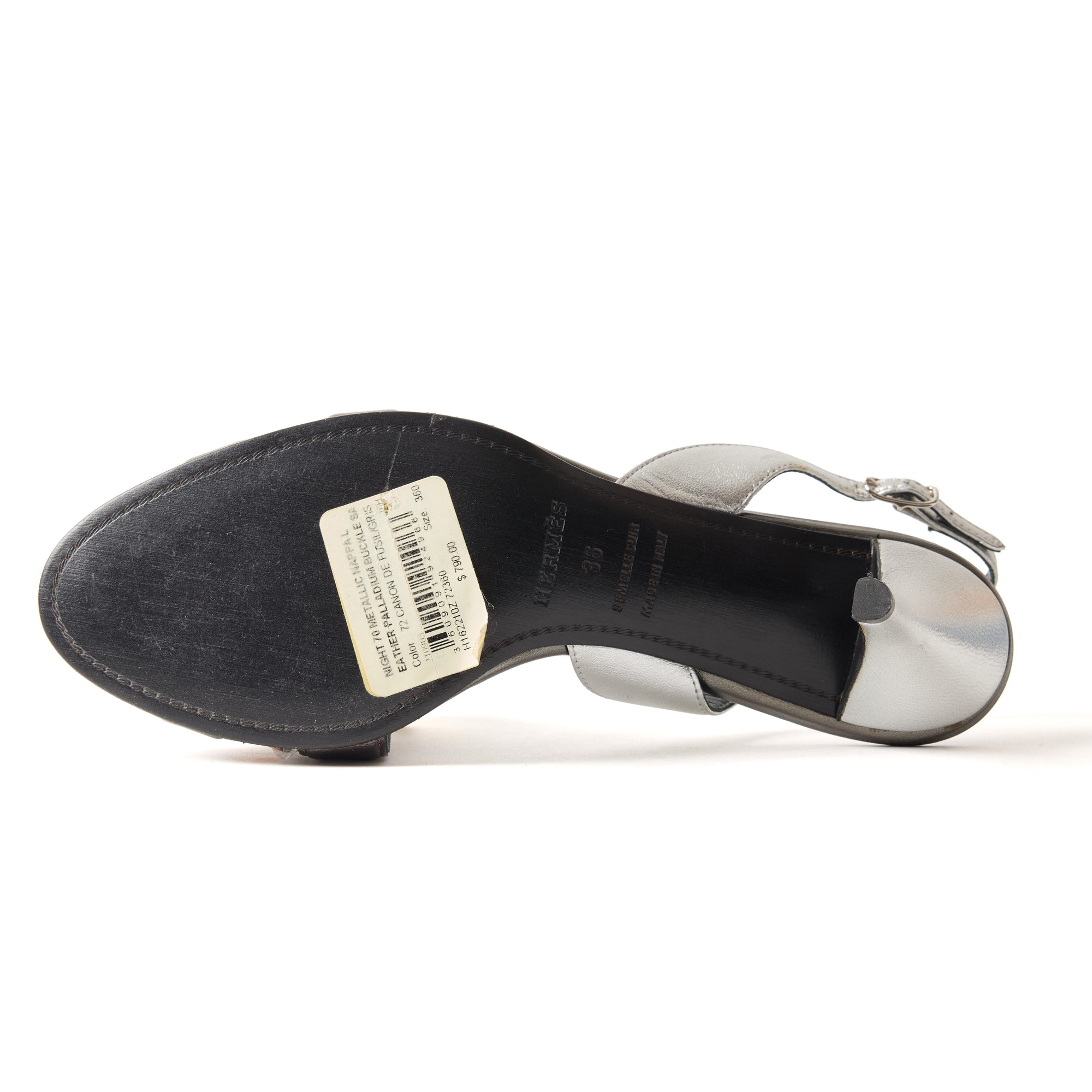Hermes 70 Leather Slingback Sandal Size 6