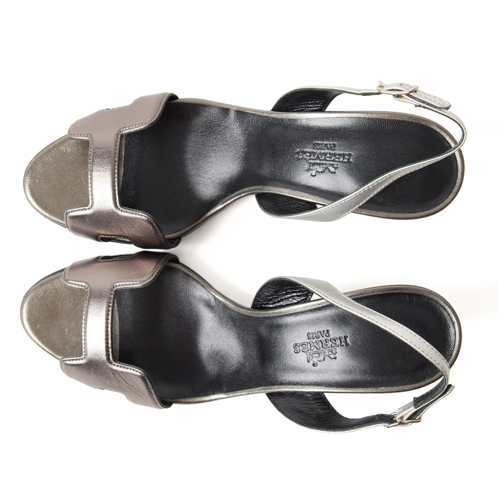 Hermes 70 Leather Slingback Sandal Size 6