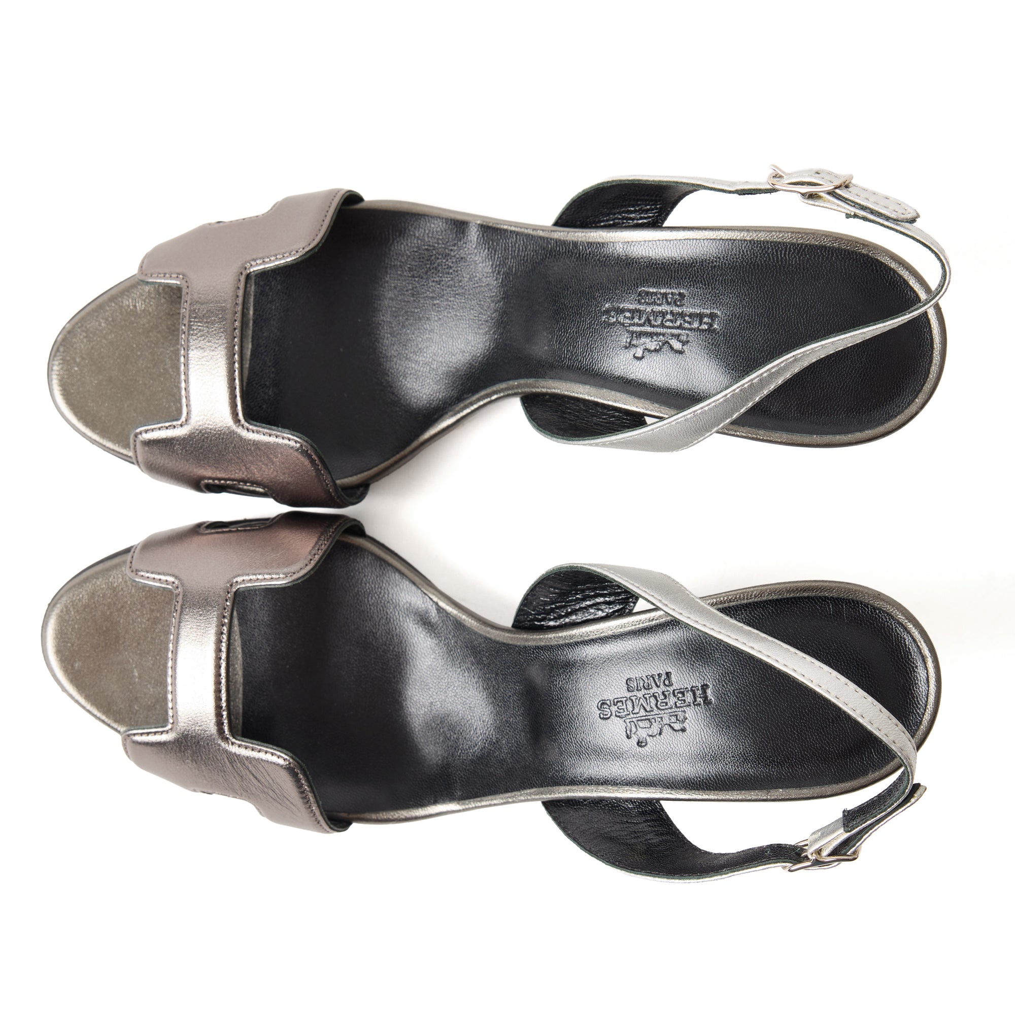 Hermes 70 Leather Slingback Sandal Size 6